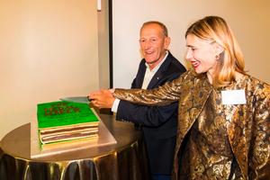 Victor and Tatiana Kovalenko cut the celebratory cake photo copyright  Andrea Francolini Photography http://www.afrancolini.com/ taken at  and featuring the  class