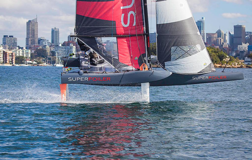 Foil design all locked in and cassette is just having the final mods to ensure safe passage and controllability at 40knots - SuperFoiler - photo ©  John Curnow