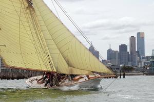 Sayonara enjoying the breeze as she makes her way to RMYS C Mark. - Classic Yacht Association of Australia Cup Regatta - photo © Alex McKinnon