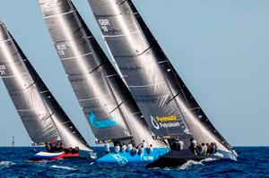 The RC44 fleet had two days of good racing before the wind disappeared – RC44 Calero Marinas Cup photo copyright  Martinez Studio / RC44 Class taken at  and featuring the  class
