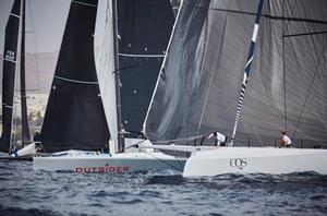 Tilmar Hansen's Elliott 52 Outsider and CQS at the start of the RORC Transatlantic Race from Lanzarote photo copyright  James Mitchell / RORC taken at  and featuring the  class