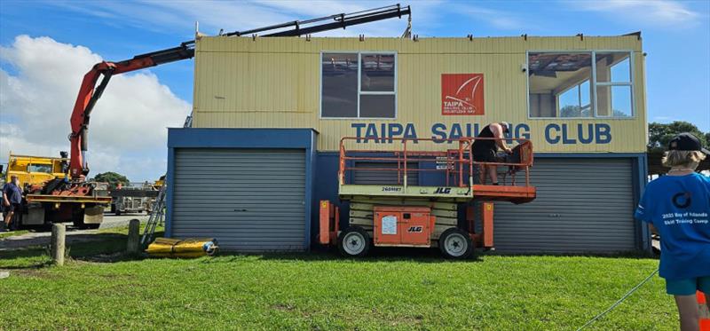 Dozens of volunteers helped with the initial clean-up of Taipa SC - photo © Taipa Sailing Club