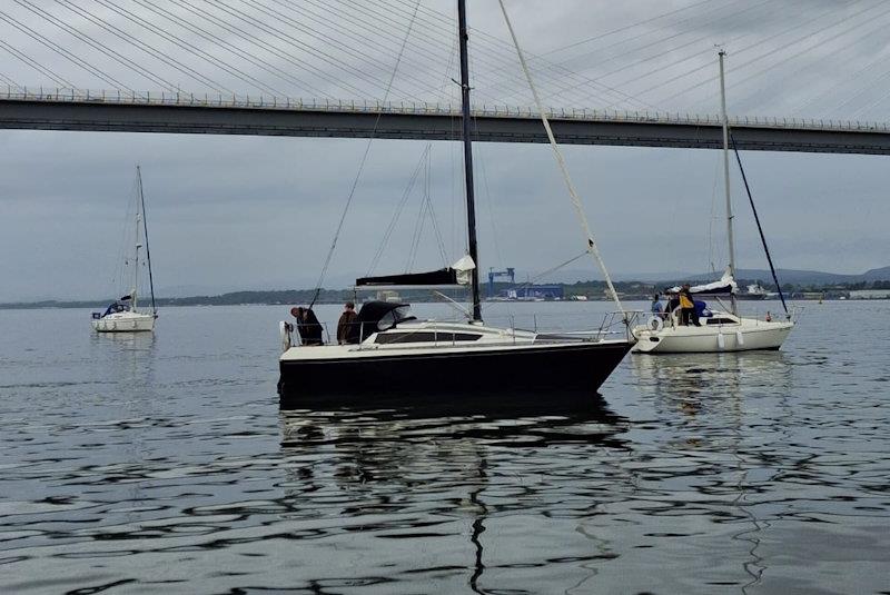 Louise, Division 2 winner, waiting for wind - Kelpies Cup Race at Port Edgar photo copyright Kenny Wilson taken at Port Edgar Yacht Club and featuring the Salty Dog class