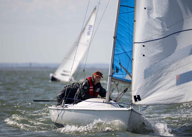 Remedy, sail number 27, on Sunday during the Sandhopper Nationals at Thorpe Bay photo copyright David Maynard / www.alleycatphotographer.com taken at Thorpe Bay Yacht Club and featuring the Sandhopper class