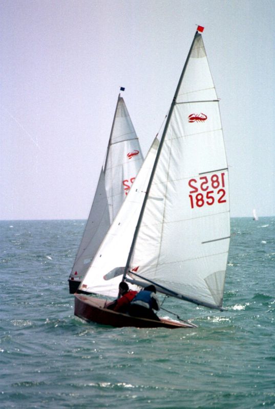Action from the 2001 Hythe & Saltwood Scorpion Open photo copyright Mathew Mackenzie taken at Hythe and Saltwood Sailing Club and featuring the Scorpion class