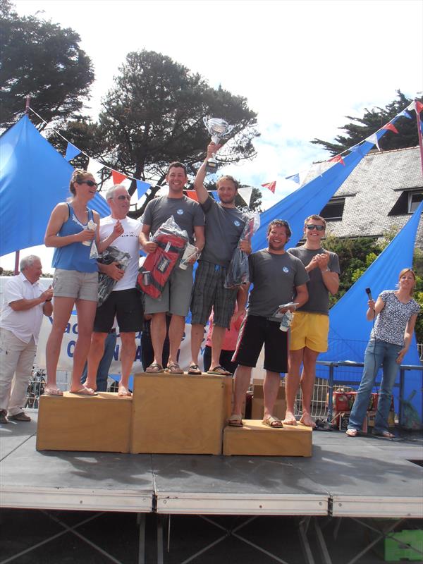 Scorpion podium at Carnac 2014 photo copyright John Murrell / www.fotoboat.com taken at Yacht Club de Carnac and featuring the Scorpion class