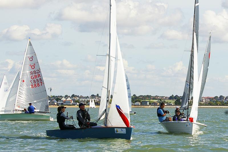 Fast Handicap Fleet on day 2 at Learning & Skills Solutions Pyefleet Week photo copyright Peter Purkis taken at Brightlingsea Sailing Club and featuring the Scorpion class