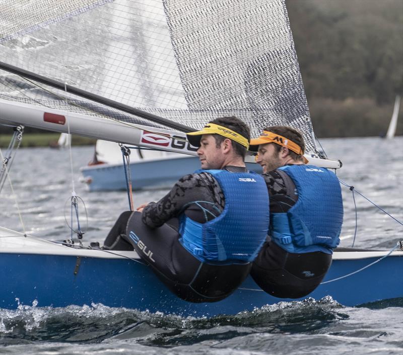 Pete Gray and Rich Pepperdine during Notts County's First of the Year Race 2019 in aid of the RNLI photo copyright David Eberlin taken at Notts County Sailing Club and featuring the Scorpion class