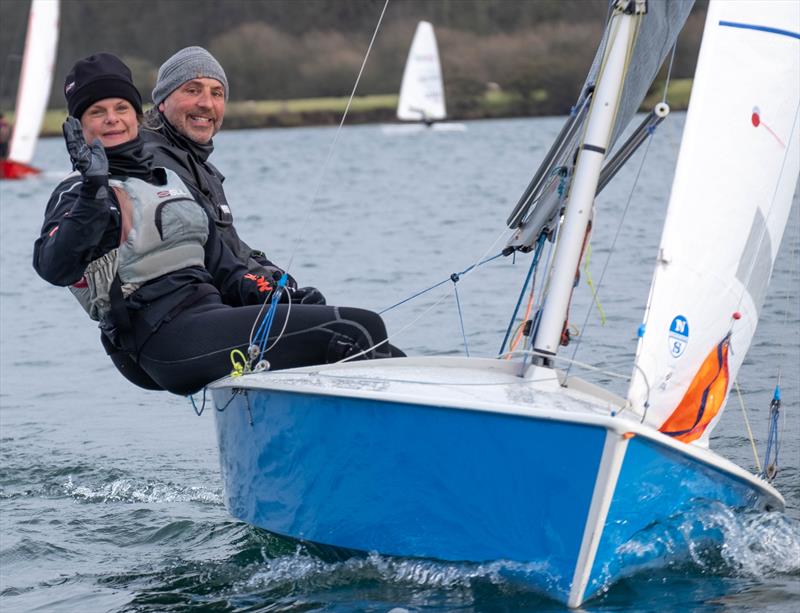 Grahame Newton & Rach Rhodes win the Notts County Cooler 2019 photo copyright David Eberlin taken at Notts County Sailing Club and featuring the Scorpion class