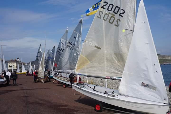 Scorpions lined up ahead of racing at the 2019 Nationals in Llandudno photo copyright Steve Walker taken at Llandudno Sailing Club and featuring the Scorpion class