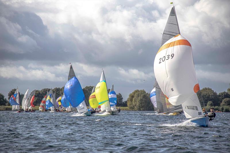 Fast reach during the Notts County Scorpion Open photo copyright David Eberlin taken at Notts County Sailing Club and featuring the Scorpion class