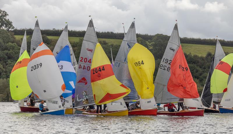 Close racing at a mark during the Notts County Scorpion Open photo copyright David Eberlin taken at Notts County Sailing Club and featuring the Scorpion class