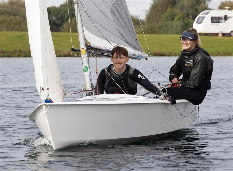 Chloe Willars and John Talby first juniors at the Notts County Scorpion Open photo copyright David Eberlin taken at Notts County Sailing Club and featuring the Scorpion class