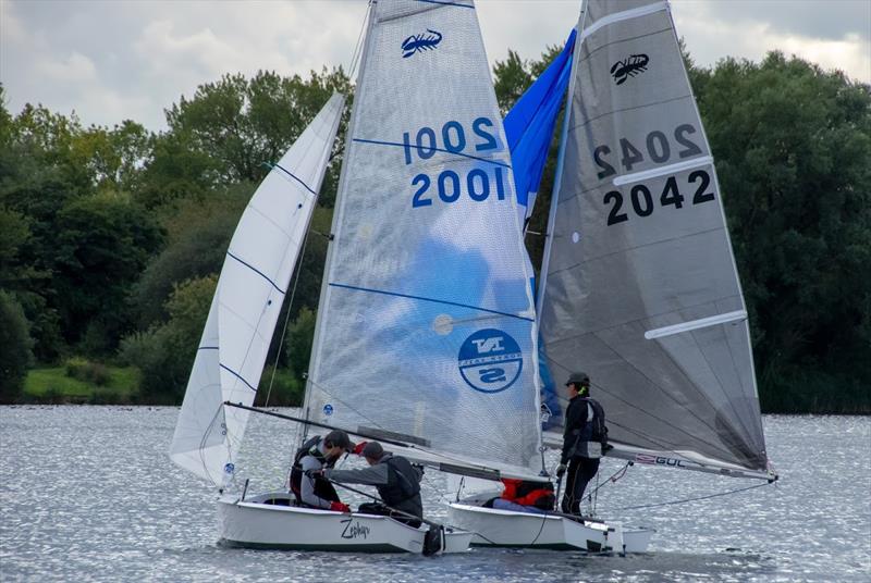 Scorpion open meeting at South Cerney photo copyright Dave Whittle taken at South Cerney Sailing Club and featuring the Scorpion class