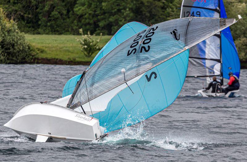 Keeping the kite filled to the last possible second photo copyright David Eberlin taken at Notts County Sailing Club and featuring the Scorpion class