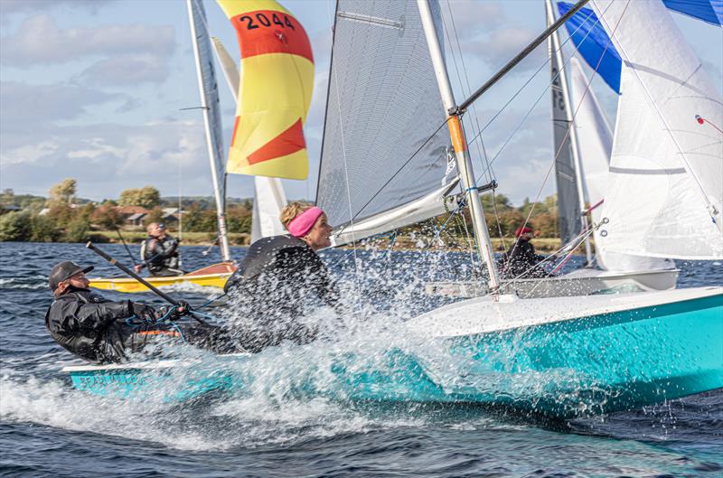 Tom Gillard and Rachael Rhodes winning the Notts County Scorpion Open photo copyright David Eberlin taken at Notts County Sailing Club and featuring the Scorpion class