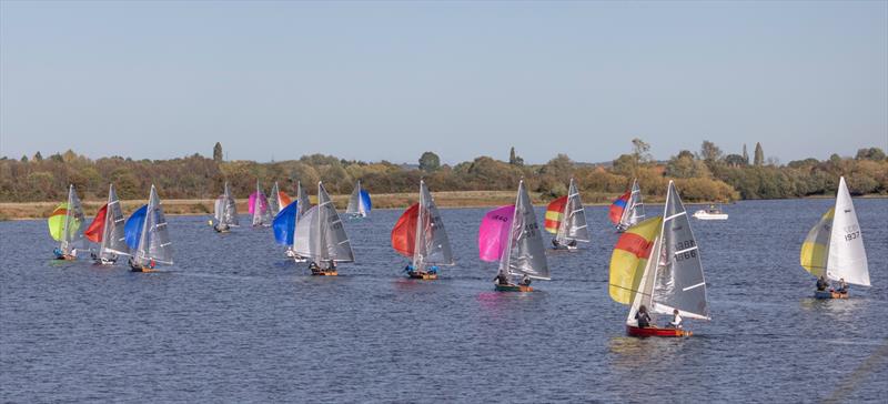 Sunday's racing in lighter winds during the Notts County Scorpion Open photo copyright David Eberlin taken at Notts County Sailing Club and featuring the Scorpion class