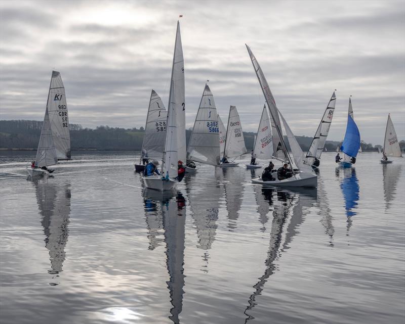 A close finish on Saturday at the Notts County Cooler, part of the Midlands Mini Series photo copyright David Eberlin taken at Notts County Sailing Club and featuring the Scorpion class