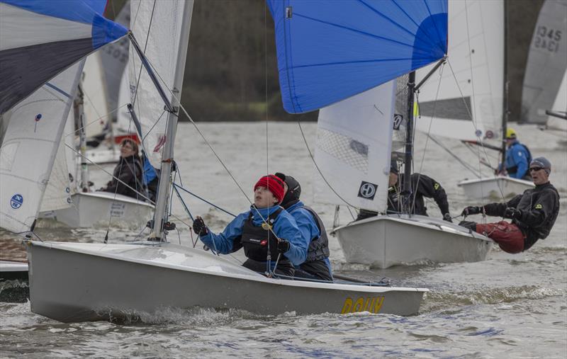 Close racing at the Notts County Cooler photo copyright David Eberlin taken at Notts County Sailing Club and featuring the Scorpion class