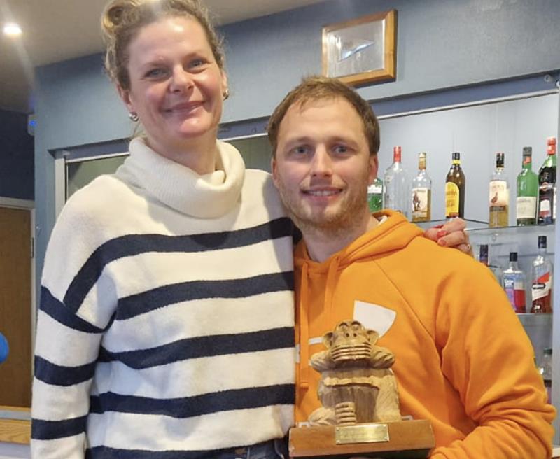 Pete and Rachael Gray win The Staunton Blaster photo copyright Alan Bennett taken at Staunton Harold Sailing Club and featuring the Scorpion class