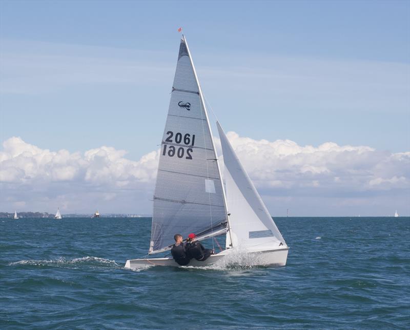Wade and Evans fetching technique on day 1 of the CraftInsure Silver Scorpions at Lymington - photo © RYA Female Scorpion Project