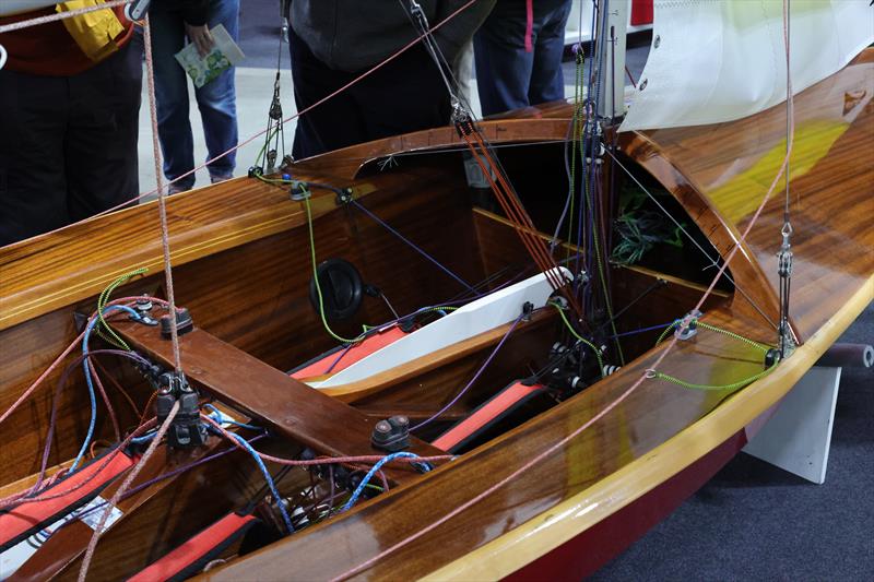 The beautifully restored wooden Scorpion at the RYA Dinghy & Watersports Show 2026 - photo © Mark Jardine