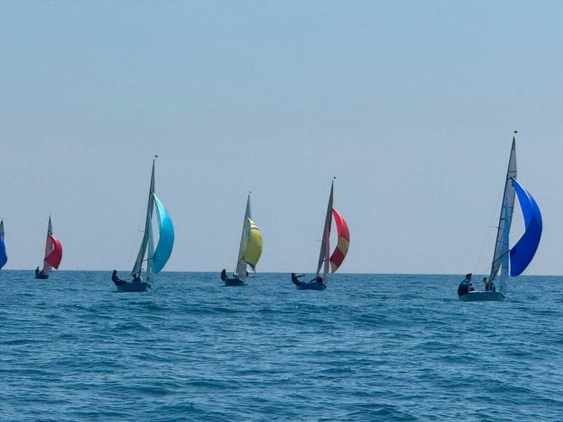 Saturday first reach in the Sidmouth Scorpion Open photo copyright Sidmouth SC taken at Sidmouth Sailing Club and featuring the Scorpion class