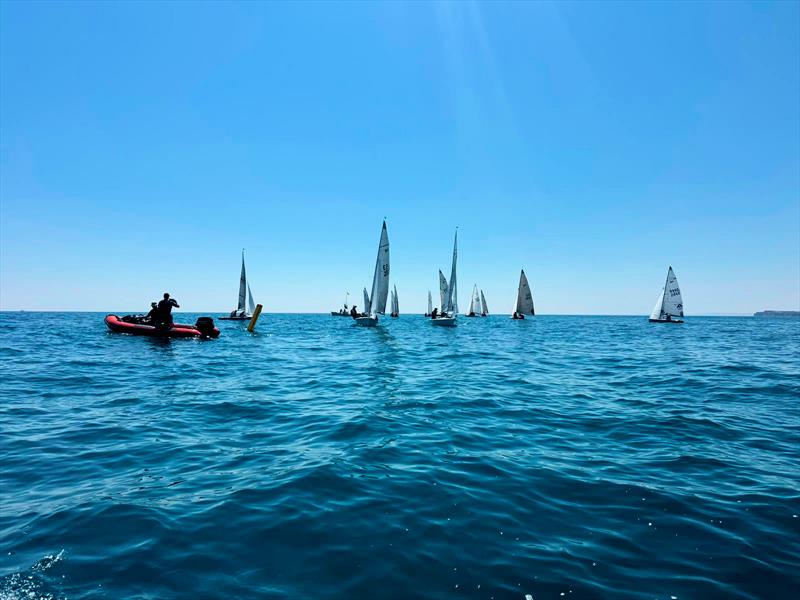 Saturday prestart in the Sidmouth Scorpion Open photo copyright Sidmouth SC taken at Sidmouth Sailing Club and featuring the Scorpion class