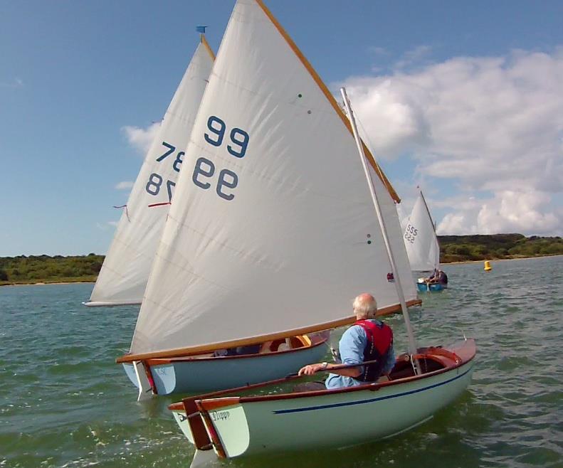 Scow start during the Eric Barnes Trophy at Christchurch photo copyright Chris Arnell taken at Christchurch Sailing Club and featuring the Scow class