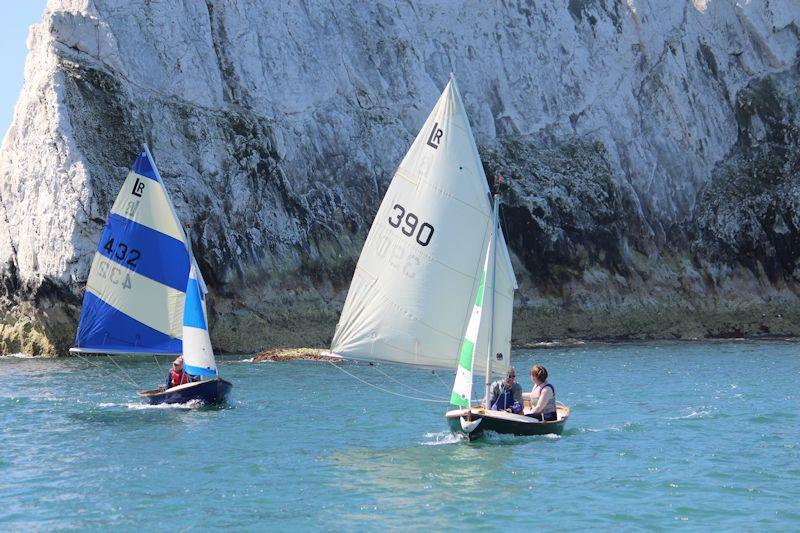 Armada of Scows sail Solent to 'Thread the Needles' photo copyright Sarah Desjonqueres taken at Keyhaven Yacht Club and featuring the Scow class