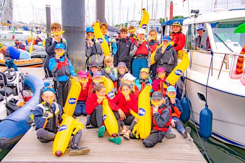 The Scow Fleet were sponsored by Fyffes in the Royal Lymington Junior Regatta photo copyright RLYC taken at Royal Lymington Yacht Club and featuring the Scow class