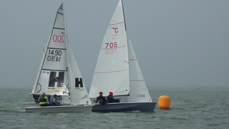 Rounding the windward mark during the final race of the LTSC Sunday Early Points Series photo copyright Alastair Beeton taken at Lymington Town Sailing Club and featuring the Seafly class