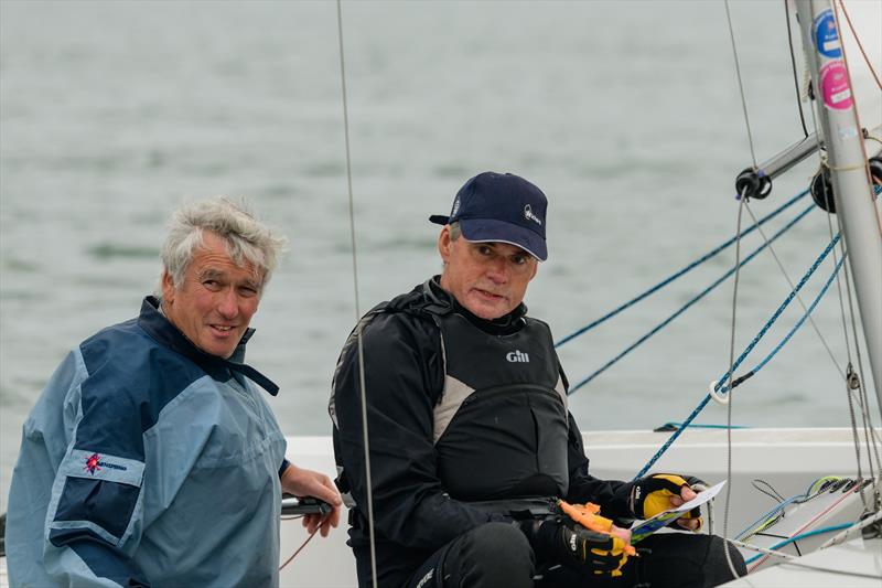 Class builder John Claridge and his sail maker Pete Saunders during the 2021 Seafly Nationals at Blakeney photo copyright Frederic Landes taken at Blakeney Sailing Club and featuring the Seafly class