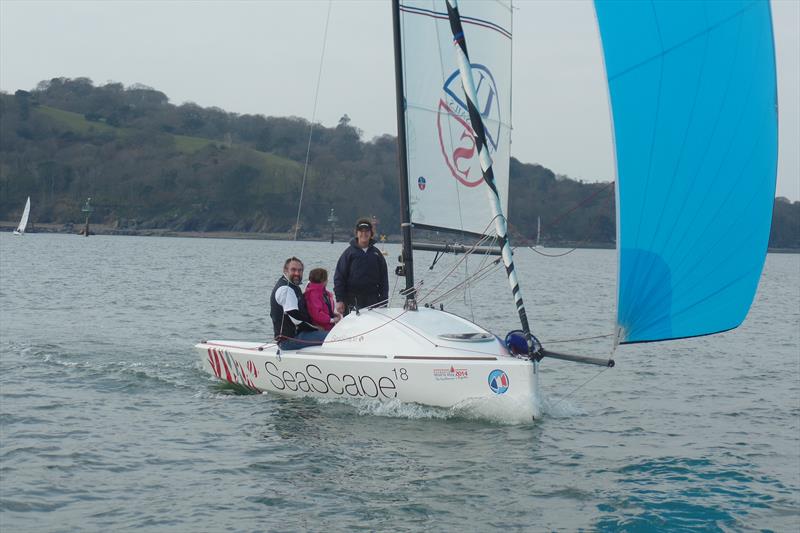 Plymouth Gin Series Week 1 photo copyright Chris Hampe taken at Royal Plymouth Corinthian Yacht Club and featuring the Seascape 18 class