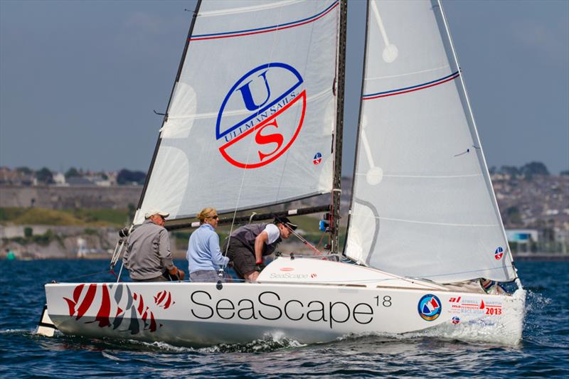 Seascape nationals at Atwell Martin Plymouth Race Week day 2 photo copyright Tom Gruitt / www.tom-gruitt.co.uk taken at  and featuring the Seascape 18 class