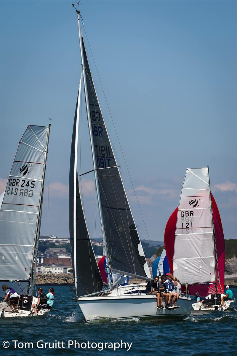 IRC fleets at the Plymouth Regatta photo copyright Tom Gruitt / www.tom-gruitt.co.uk taken at Port of Plymouth Sailing Association and featuring the Seascape 18 class