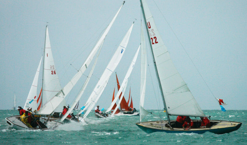 More strong winds on day three of Skandia Cowes Week photo copyright OnEdition taken at  and featuring the Seaview Mermaid class