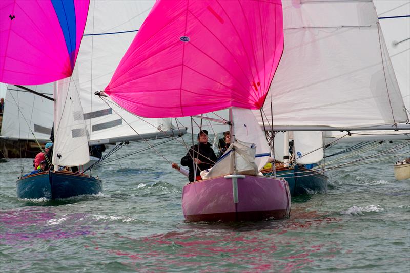 Seaview Mermaid fleet on Day 7 of Cowes Week 2025 photo copyright Martin Augustus / www.sailingimages.co.uk taken at Cowes Combined Clubs and featuring the Seaview Mermaid class