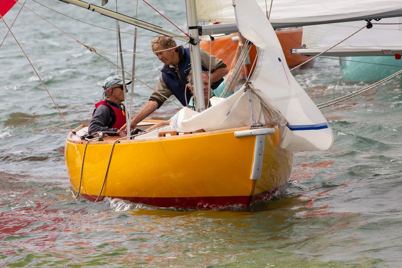 Seaview Mermaid fleet on Day 7 of Cowes Week 2025 photo copyright Martin Augustus / www.sailingimages.co.uk taken at Cowes Combined Clubs and featuring the Seaview Mermaid class