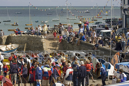 The world's largest local one-design fleet celebrated its 75th Anniversary at its home photo copyright Sally Collison / www.sallycollisonphotography.co.uk taken at Sea View Yacht Club and featuring the Sea View One Design class