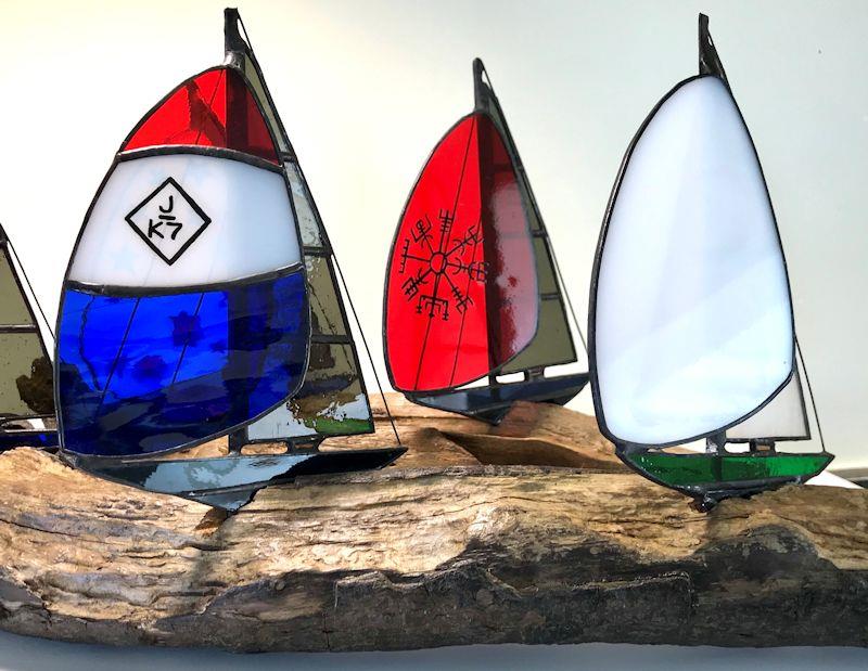 Jo Munford provides a bespoke service designing and making stained glass windows, art, sculptures and yacht models - photo © Seaview Studio