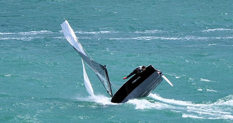 Taxi Davies & Alex Warren go down the mine at Salcombe Merlin Week - photo © Nigel Brooke