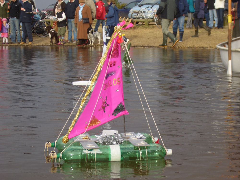 Craft of all shapes and sizes for the 2005 Setley Cup junior model yacht race near Lymington photo copyright Mark Jardine taken at  and featuring the Setley Cup class