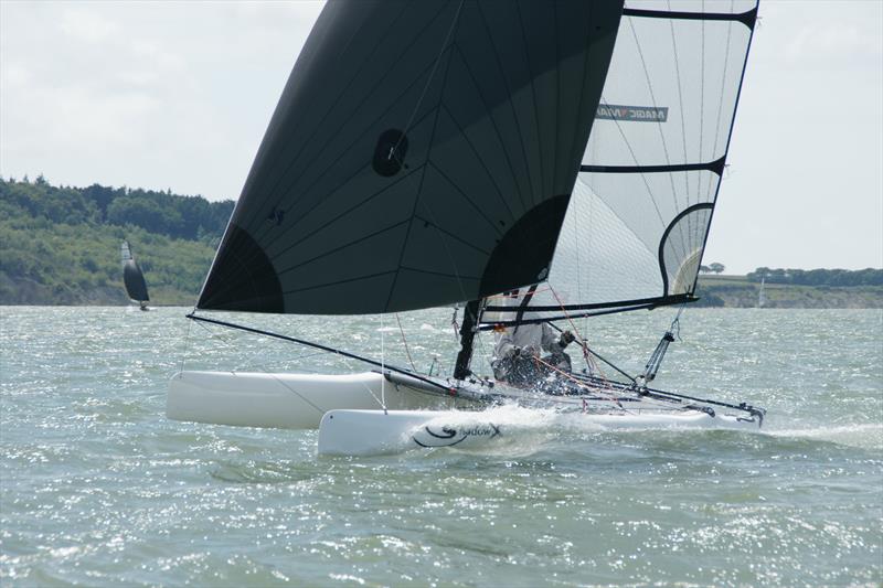 Champagne sailing for Carl Blenkinsop during the Shadow nationals at Gurnard photo copyright Nick Hart taken at Gurnard Sailing Club and featuring the Shadow class