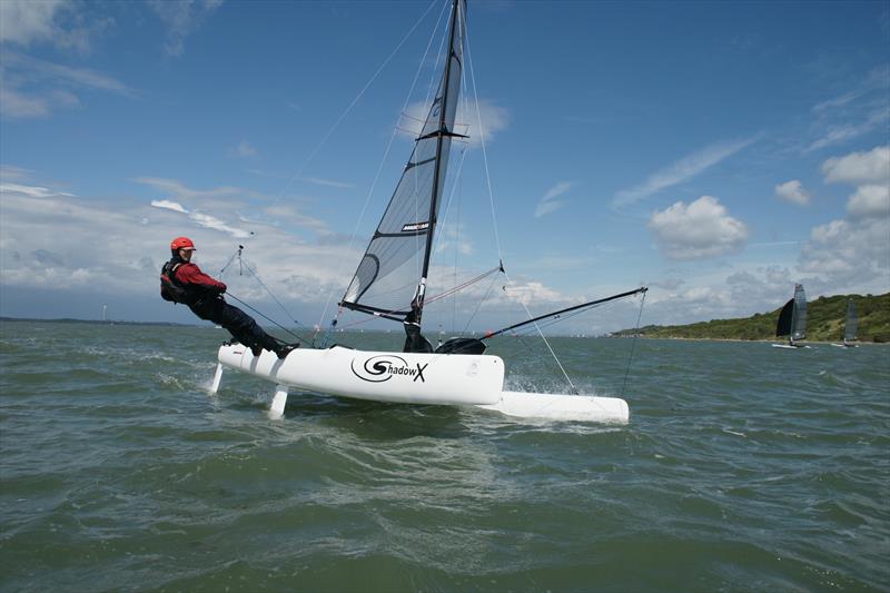 Robin Leather retained the title at the Shadow nationals at Gurnard photo copyright Nick Hart taken at Gurnard Sailing Club and featuring the Shadow class