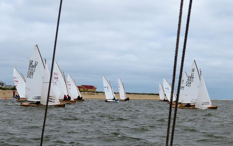 Busy port start during the British 12 Sq M Sharpie Nationals at Wells Sailing Club - photo © James Case