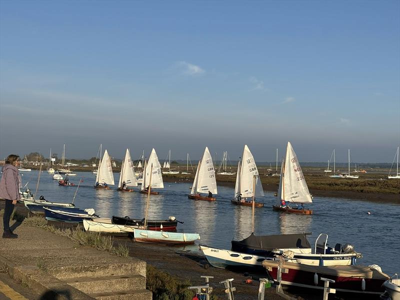 RIB towing out during the 12sqM Sharpie British Nationals at Wells photo copyright James Case taken at Wells Sailing Club and featuring the Sharpie class