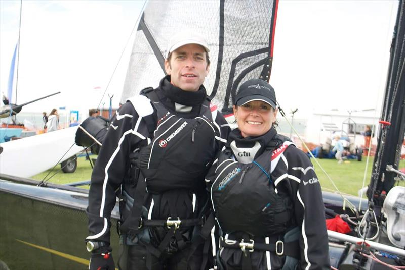 Nigel & Sarah Stuart win the Shearwater TT at Minnis Bay photo copyright Heather Wilcox taken at Minnis Bay Sailing Club and featuring the Shearwater class