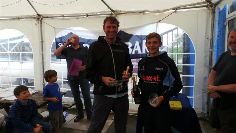 2nd place Greg Wilcox and William Stuart at the Shearwater TT at Pagham photo copyright Rob Britton taken at Pagham Yacht Club and featuring the Shearwater class