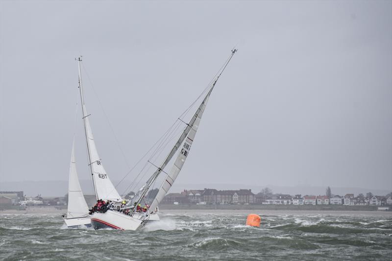 Racing during the Crewsaver Warsash Spring Championship 2017 photo copyright Close Hauled Photography taken at Warsash Sailing Club and featuring the Sigma 38 class